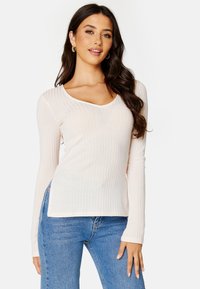DEEP V-NECK TOP - Jumper - white