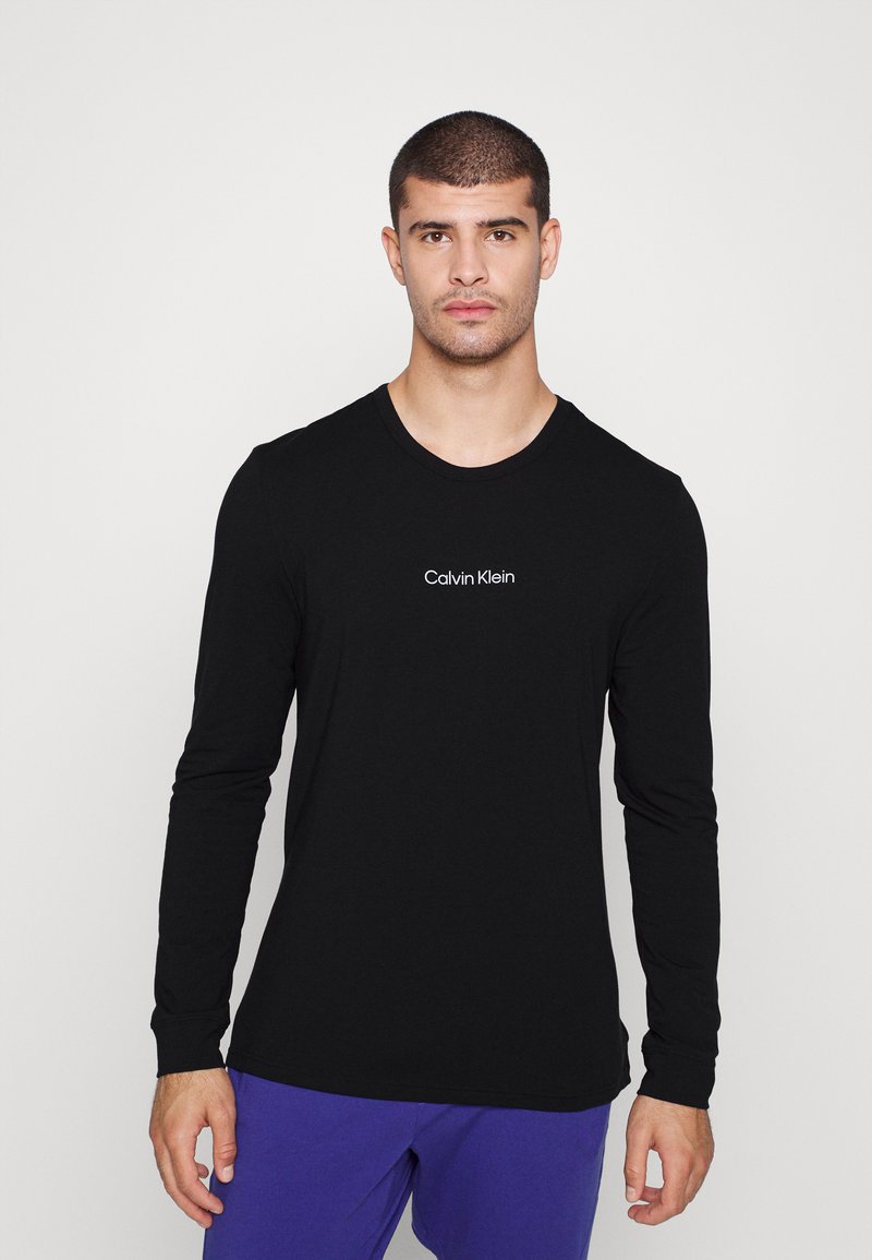 Calvin Klein Underwear STRUCTURE L/S CREW NECK Pyjamashirt black/zwart Zalando.nl