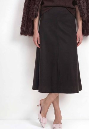 Rich & Royal, RICH & ROYAL MIDIROCK - A-line skirt - chocolate torte