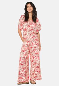LolaLiza WITH FLORAL PRINT - Hlače - red orange