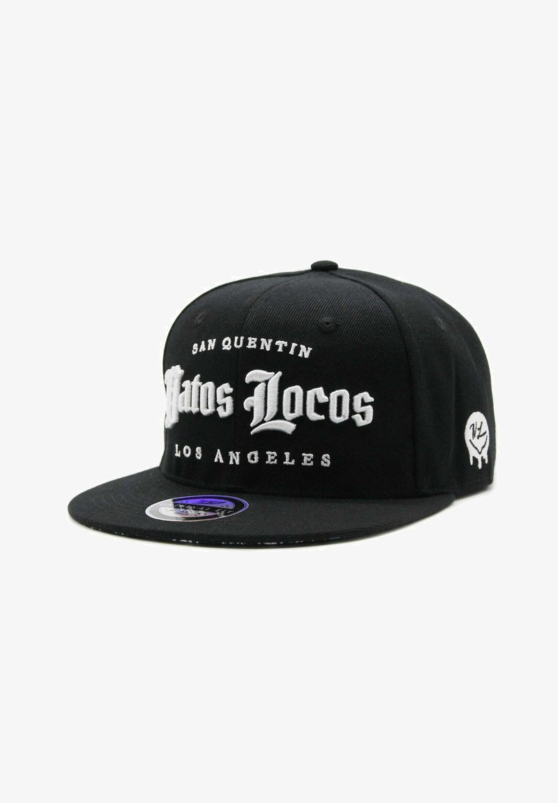 Naughty League NAUGHTY LEAGUE SAN QUENTIN VATOS LOCOS OLD ENGLISH LOGO SNAPBACK - Lippalakki - black