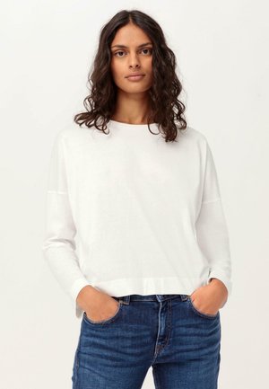 Langærmet T-shirt - naturweiss