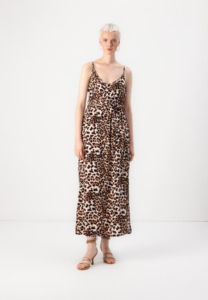 VMEASY SLIT MAXI V-NECK DRESS - Maxikjole - tan