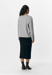 Object OBJREYNARD O-NECK NOOS - Strickpullover - light grey melange
