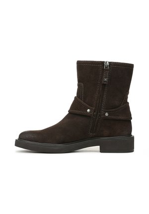 NARRA ZIP - Stivaletti texani / biker - dark brownstone