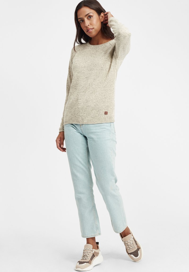 Damen Strickjacken | Oxmo OXDANIELA Strickpullover bone white/beige-meliert - QX88239 Damen Strickjacken | Oxmo OXDANIELA Strickpullover bone white/beige-meliert - QX88239
