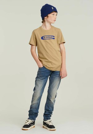 G-STAR SHORT SLEEVE REGULAR - T-shirt imprimé - cream