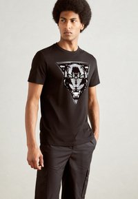 Antony Morato REGULAR FIT FLOCK AND INJECTION PRINT - Camiseta estampada - black