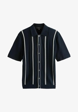 REGULAR FIT SHORT SLEEVE VERTICAL STRIPE - Print T-shirt - navy blue