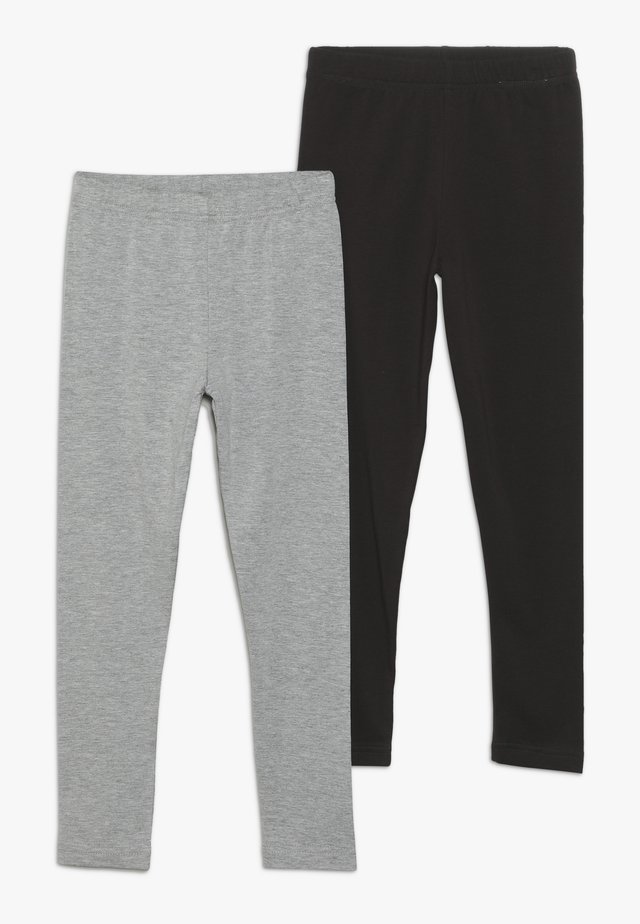 2 PACK - Leggings - light grey/black