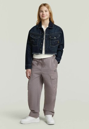G-STAR, GIRLS CROPPED DENIM JACKET - Veste en jean - dark