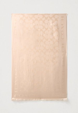COACH SIGNATURE BORDER STOLE - Sál - beige