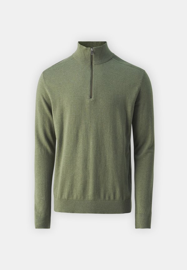 SLHBERG HALF ZIP NOOS - Jumper - khaki4