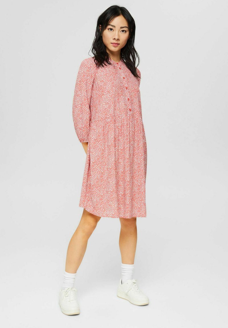 Damen Freizeitkleider | Esprit DRESSES LIGHT Blusenkleid coral/koralle - DF92522 Damen Freizeitkleider | Esprit DRESSES LIGHT Blusenkleid coral/koralle - DF92522