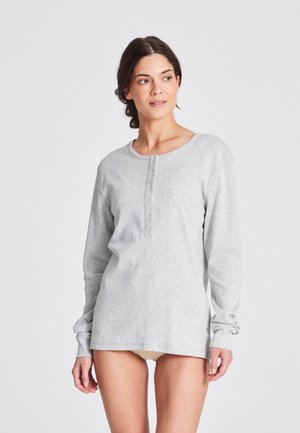 IDA  HENLEY TEE  - Longsleeve - light grey melange