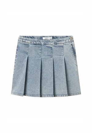 Veckad kjol - light blue denim