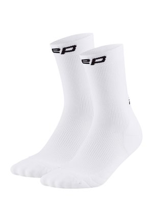 CEP, 2ER-PACK RUN COMPRESSION MID CUT 5.0 - Chaussettes de sport - white