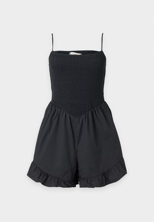 Abercrombie & Fitch, DIPPED WAIST SMOCKED ROMPER - Combinaison - black