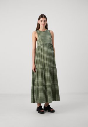 OLMJUANA DRESS  - Maxi dress - hedge green/cloud dancer