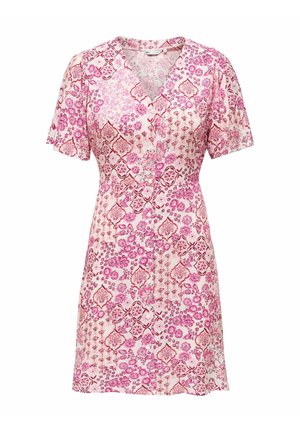 ONLY, ONLEVIDA S/S SHORT DRESS WVN NOOS - Blousejurk - marshmallow