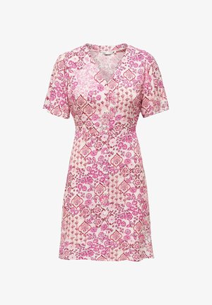 ONLY, ONLEVIDA S/S SHORT DRESS WVN NOOS - Robe chemise - marshmallow