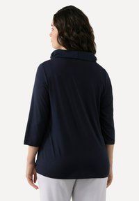 Ulla Popken COLLARED - Långärmad tröja - navy blue