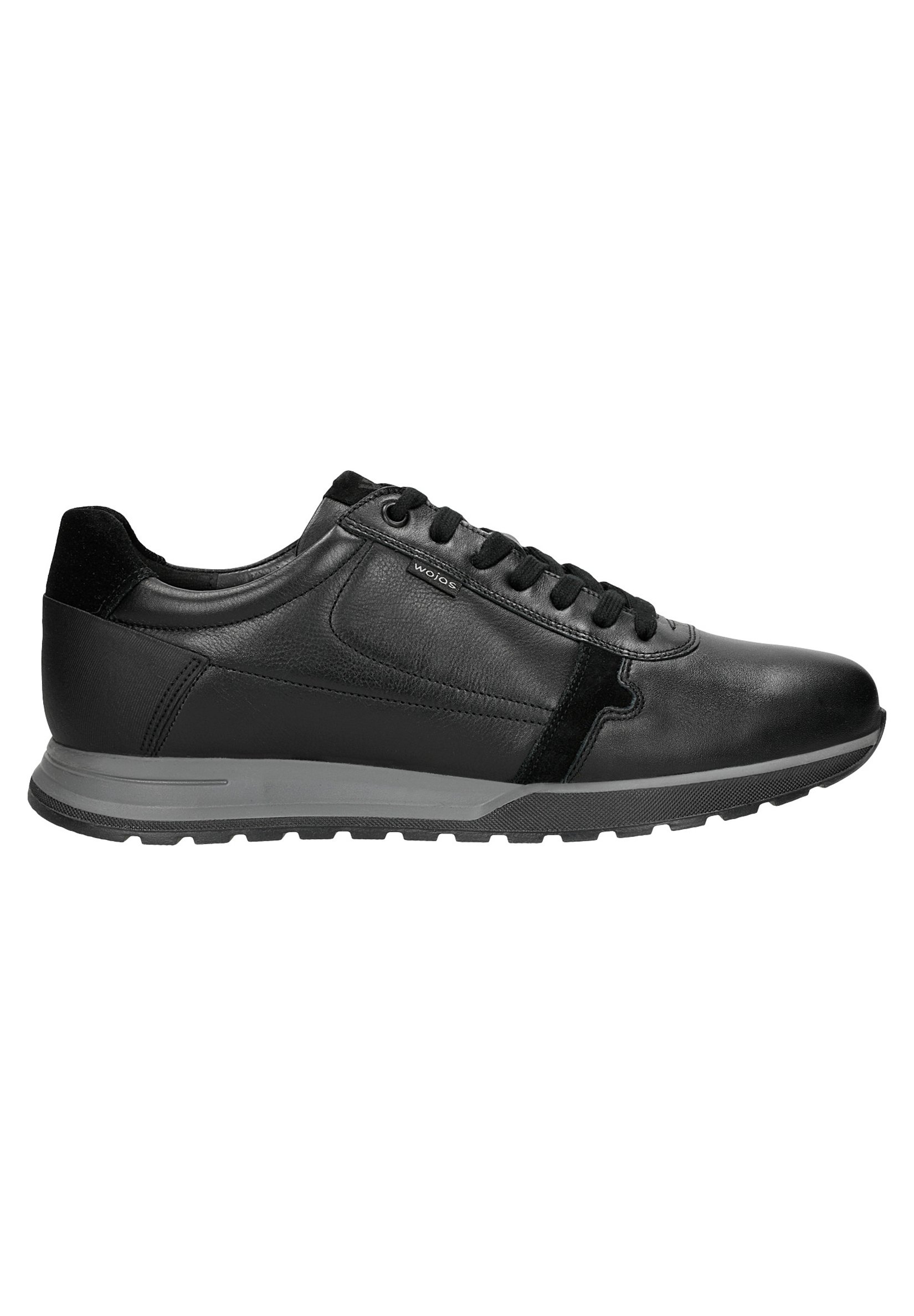 Jomos Scarpe Basse Uomo In Pelle Nera, Aircomfort, Suola In PU, Larghezza K, Chiusura Laterale, Taglia 43 EU