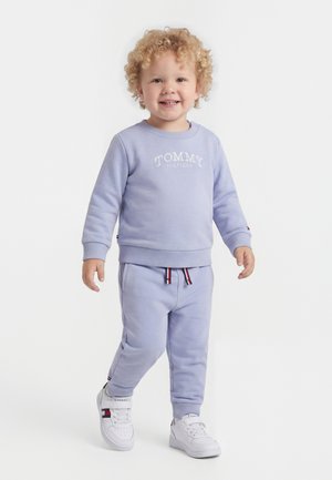 Tommy Hilfiger LOGO SWEATSHIRT AND JOGGERS SET - Sweatshirt - periwinkle dusk