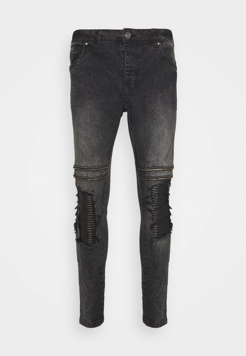 Brave Soul Jeans Skinny Fit donkergrijs gemêleerd