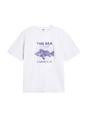 T-shirt med print - white
