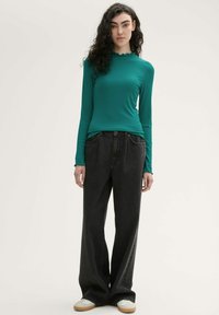 TOM TAILOR DENIM MIT STRUKTUR - Hosszú ujjú felső - jade green