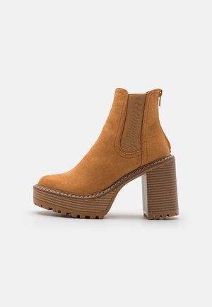 Bottines à talons hauts - brown
