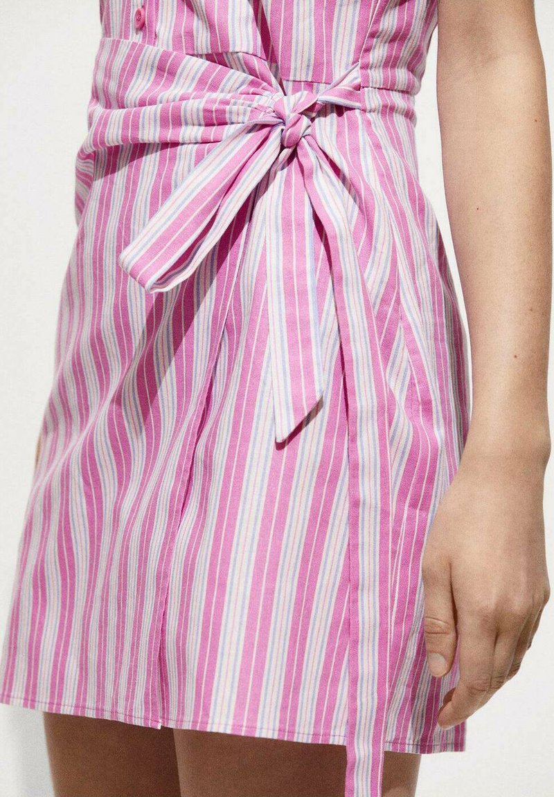 mango pink shirt dress MANGO Bow Shirt Dress