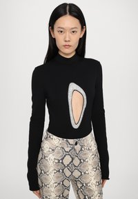 David Koma CRYSTAL CUTOUT BODYSUIT Maglietta a manica