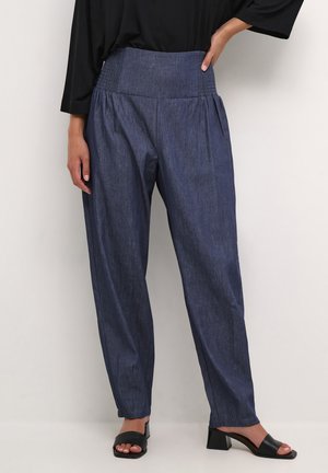 KAELICIA WITH ELASTIC - Bukser - dark blue chambray