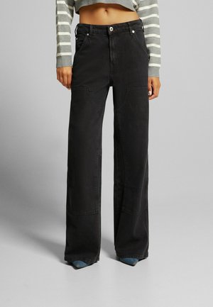 Straight leg jeans - black