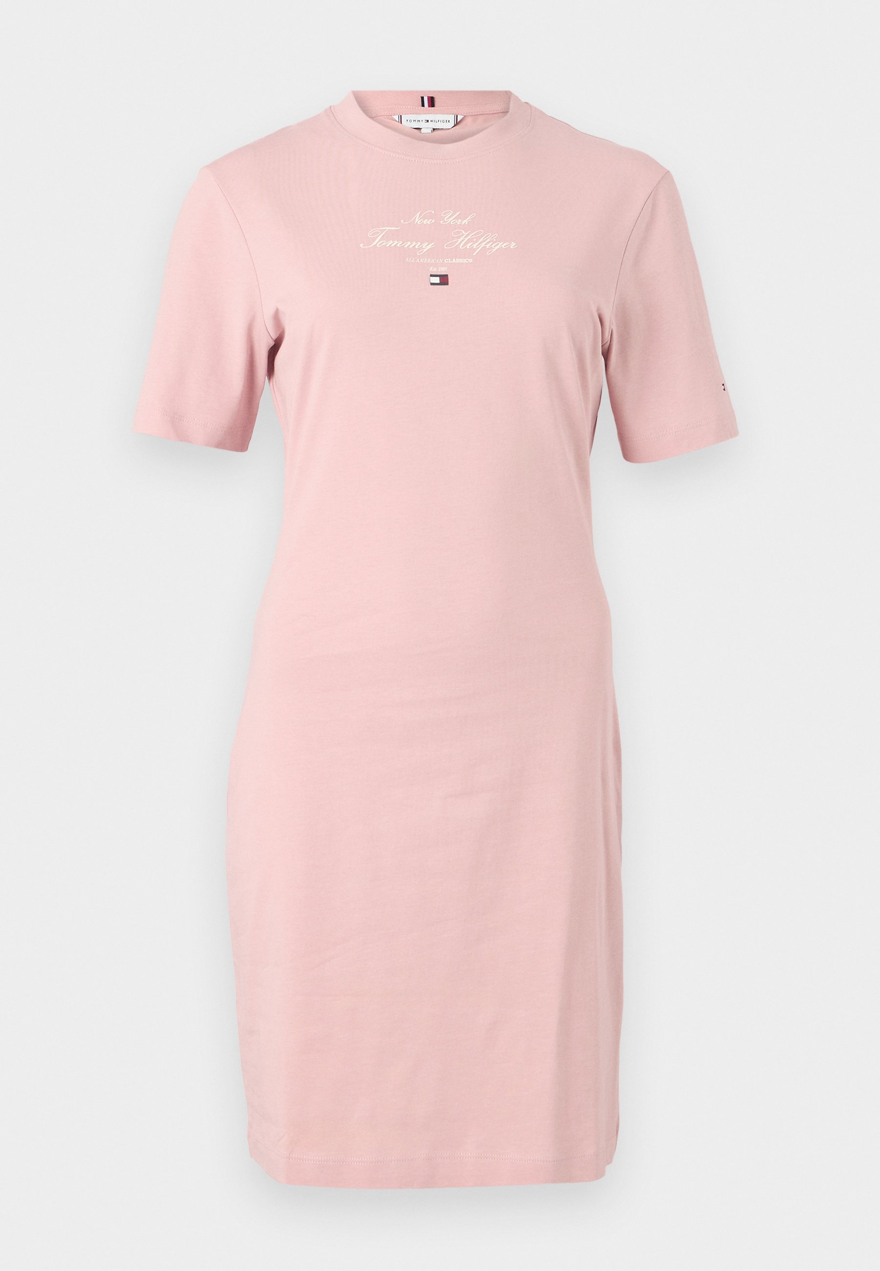 Tommy Hilfiger SCRIPT TEE DRESS - Jurk - foggy pink/roze - Zalando.nl