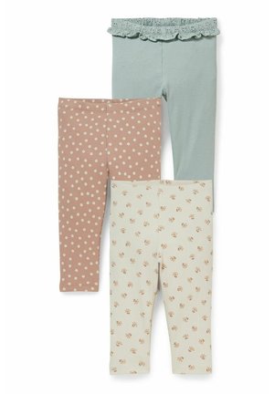 3 PACK - Leggings - Trousers - beige