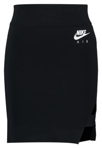 Svart atletisk kjol med en figurnära design, med en logotyp fram, sidoöppningar och en mjuk tygkvalitet.