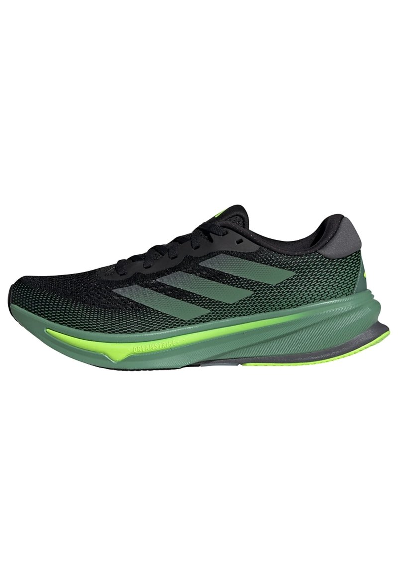 adidas Performance SUPERNOVA RISE - Hardloopschoenen voor op de weg - core black   preloved green   lucid lemon