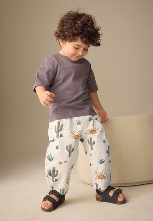 Next, REGULAR FIT - BARREL PULL ON TROUSERS  . - Pantalon classique - neutral cactus print