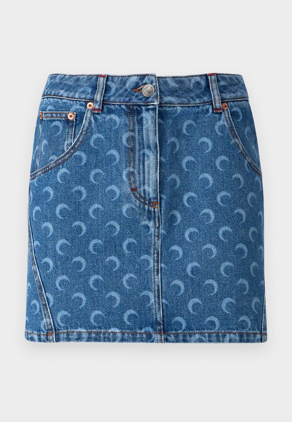 MOON LASER MINI SKIRT - Denim skirt3