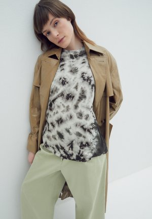 TIE DYE LONG SLEEVE - T-shirt à manches longues - ecru/taupe
