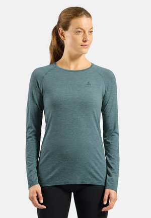 CREW NECK ESSENTIAL SEAMLESS - Long sleeved top - provincial blue melange