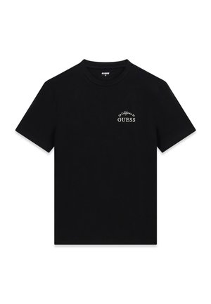 Guess, T-SHIRT MIT GESTICKTEM LOGO - T-shirt imprimé - schwarz