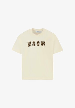 MSGM A MANICA CORTA - T-shirt imprimé - ivory