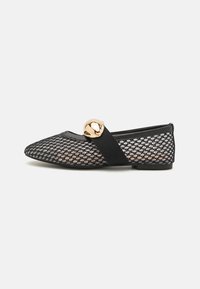 Call it Spring - BERKELY B.E.D FOAM - Ankle strap ballet pumps - open black Thumbnail Image 1