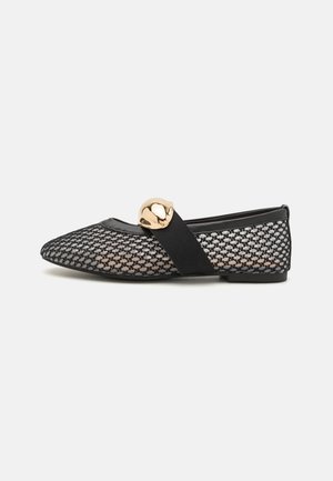 BERKELY B.E.D FOAM - Ankle strap ballet pumps - open black