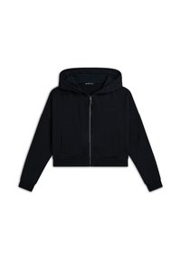 COMFORT FIT CON CAPPUCCIO - Felpa con zip - nero