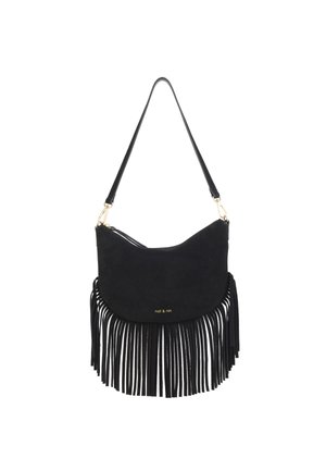 nat & nin LUNE FRANGE - Sac à main - black